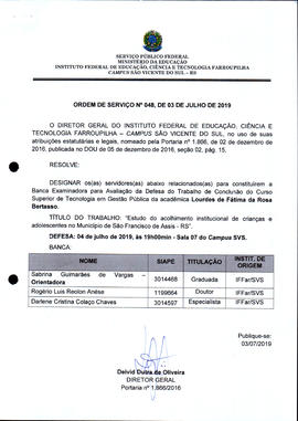 Ordem de Serviço IFFAR/SVS nº 048/2019