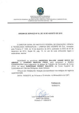 Ordem de Serviço IFFAR\SVS nº 061/2015