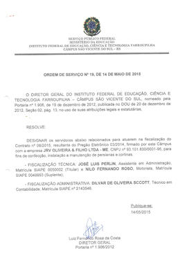 Ordem de Serviço IFFAR\SVS nº 019/2015