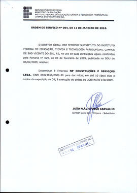Ordem de Serviço IFFAR\SVS nº 004/2010