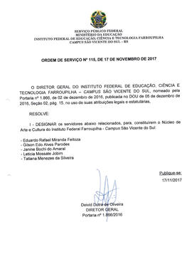 Ordem de Serviço IFFAR\SVS nº 115/2017