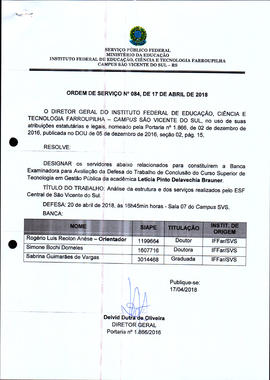 Ordem de Serviço IFFAR\SVS nº 084/2018