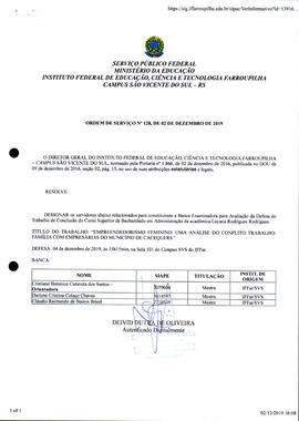 Ordem de Serviço IFFAR/SVS nº 128/2019