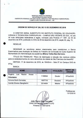 Ordem de Serviço IFFAR\SVS nº 236/2018