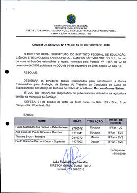 Ordem de Serviço IFFAR\SVS nº 171/2018