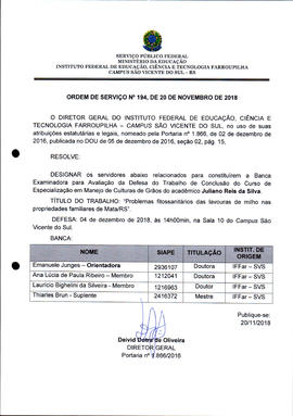 Ordem de Serviço IFFAR\SVS nº 194/2018