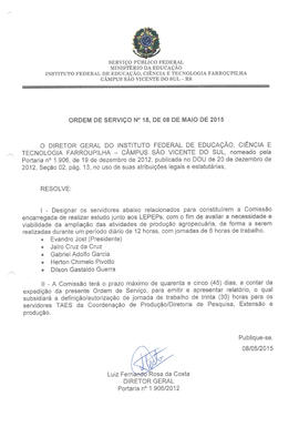 Ordem de Serviço IFFAR\SVS nº 018/2015