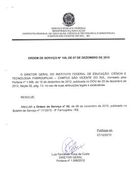 Ordem de Serviço IFFAR\SVS nº 108/2015