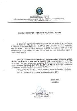 Ordem de Serviço IFFAR\SVS nº 062/2015