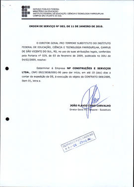 Ordem de Serviço IFFAR\SVS nº 003/2010