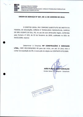 Ordem de Serviço IFFAR\SVS nº 007/2010