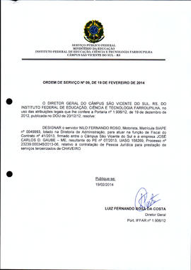 Ordem de Serviço IFFAR\SVS nº 009/2014