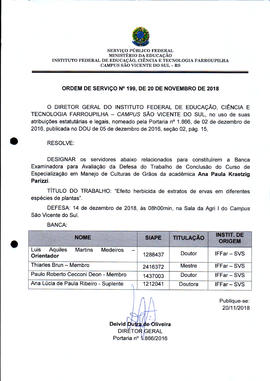 Ordem de Serviço IFFAR\SVS nº 199/2018