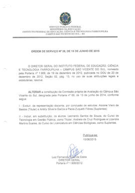 Ordem de Serviço IFFAR\SVS nº 028/2015