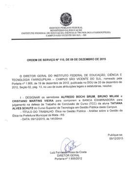 Ordem de Serviço IFFAR\SVS nº 110/2015