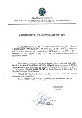 Ordem de Serviço IFFAR\SVS nº 054/2015