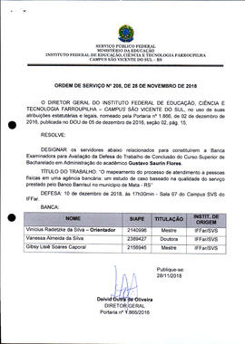 Ordem de Serviço IFFAR\SVS nº 208/2018