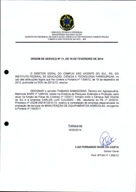 Ordem de Serviço IFFAR\SVS nº 011/2014
