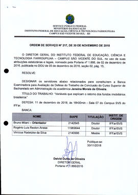 Ordem de Serviço IFFAR\SVS nº 217/2018