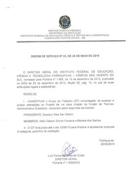 Ordem de Serviço IFFAR\SVS nº 023/2015