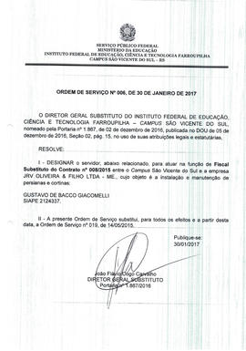 Ordem de Serviço IFFAR\SVS nº 006/2017