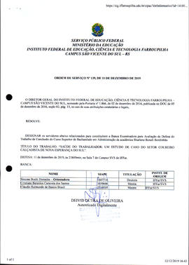 Ordem de Serviço IFFAR/SVS nº 139/2019