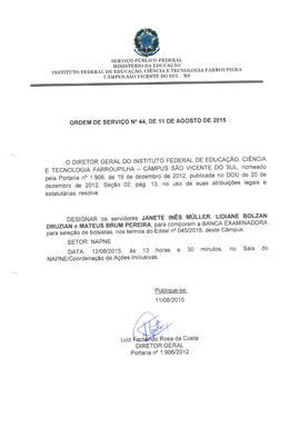 Ordem de Serviço IFFAR\SVS nº 044/2015