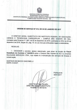 Ordem de Serviço IFFAR\SVS nº 010/2017