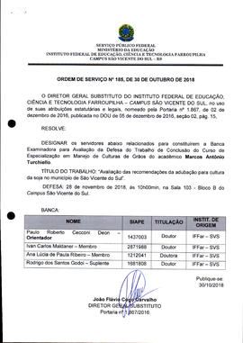 Ordem de Serviço IFFAR\SVS nº 185/2018