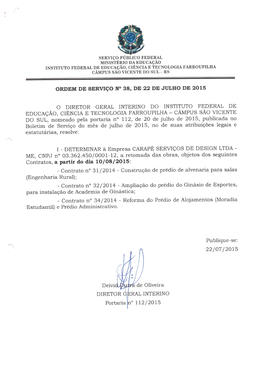 Ordem de Serviço IFFAR\SVS nº 038/2015