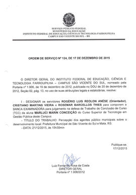 Ordem de Serviço IFFAR\SVS nº 124/2015